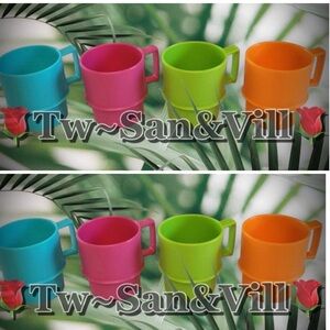 TUPPERWARE KIDS MINI SERVE IT MUG SET 4 PCS
